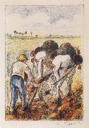 Camille Pissarro The ploughman oil painting on canvas